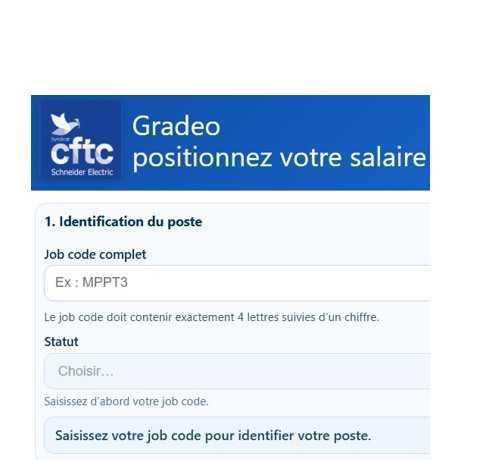  Gradeo un outil pour comparer en quelques clics votre salaire avec le salaire moyen de votre job code.