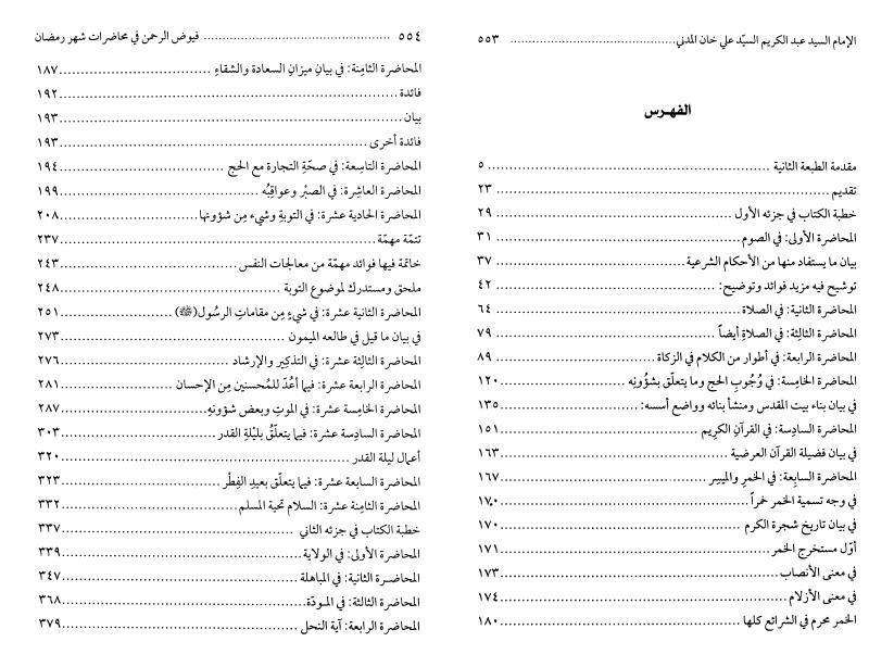 فيوض الرحمن في محاضرات شهر رمضان