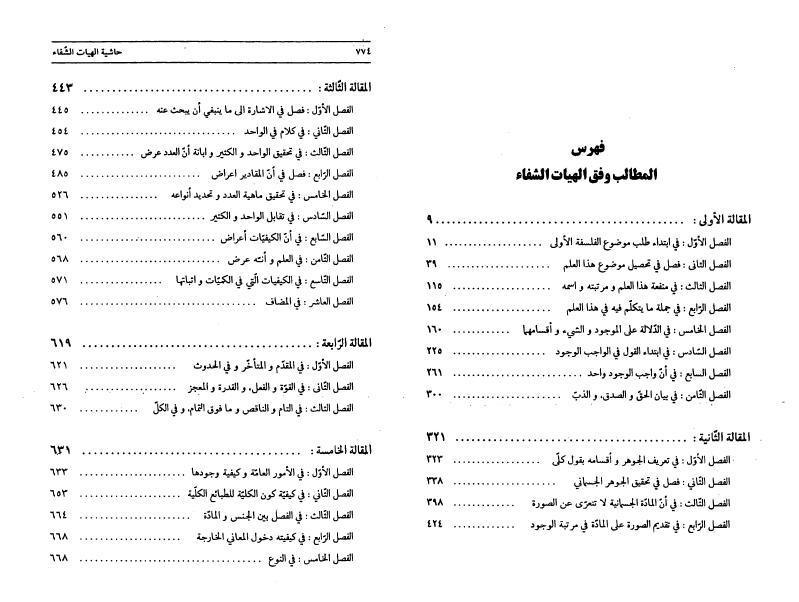 الحاشية على الشفاء، (الإلهيات) الحاشية على الشفاء، (الإلهيات)
