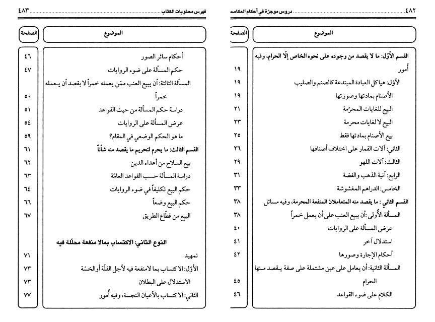 دروس موجزة في أحكام المكاسب دروس موجزة في أحكام المكاسب