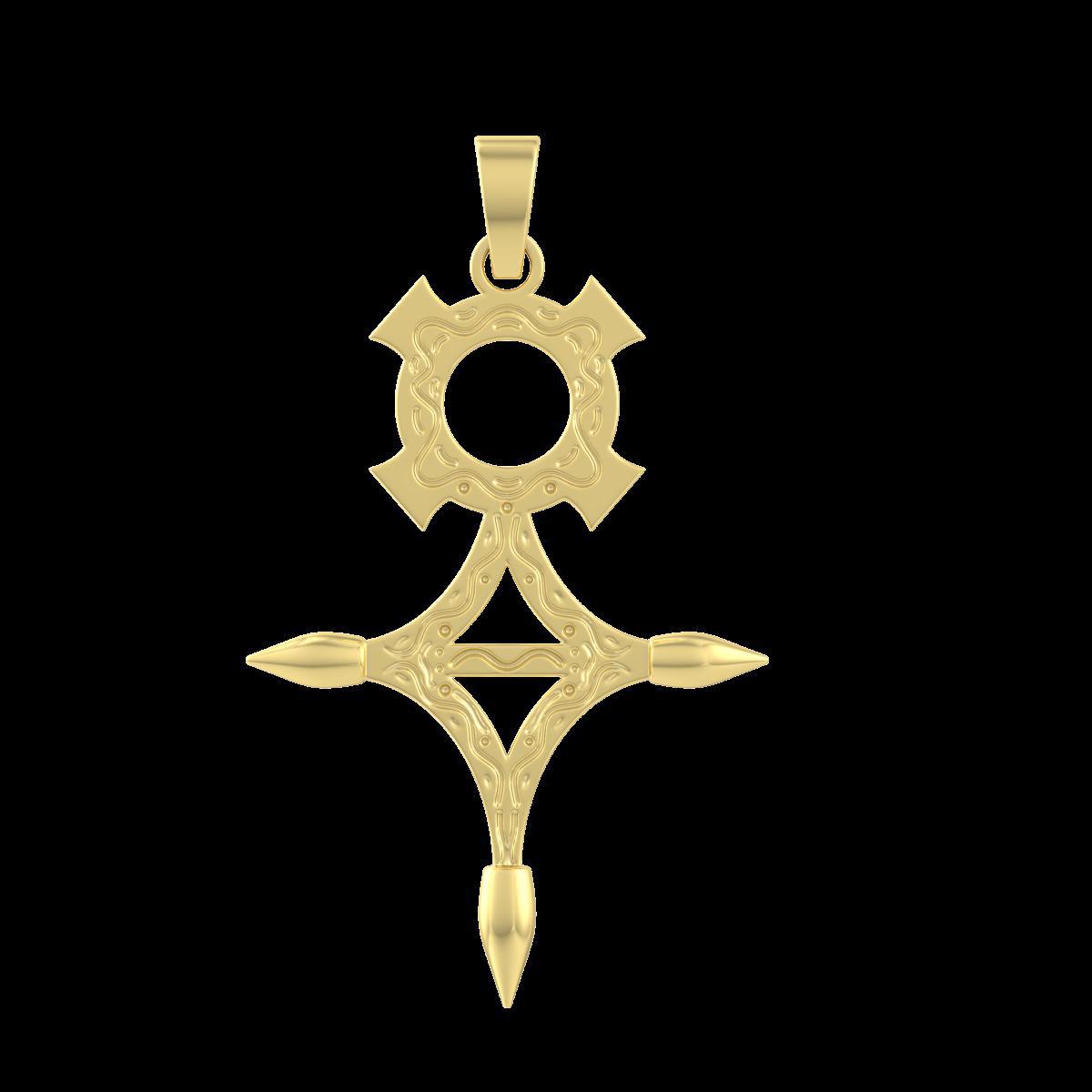 Pendentif de la croix d’agadez ou croix du sud en or 22 carats - Fearless Jewellery