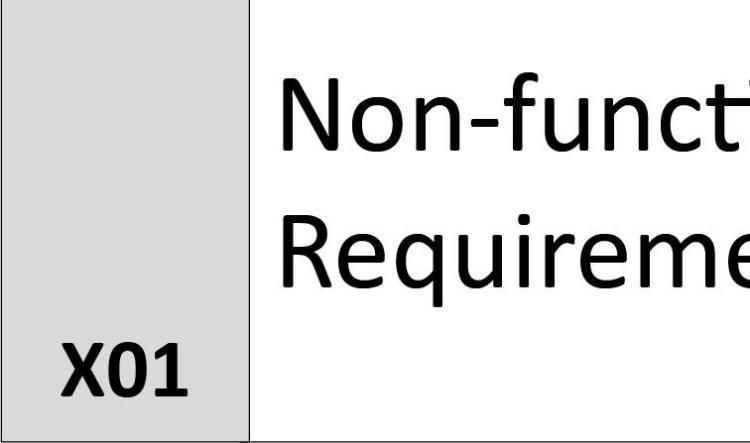 X01 Non-functional Requirement