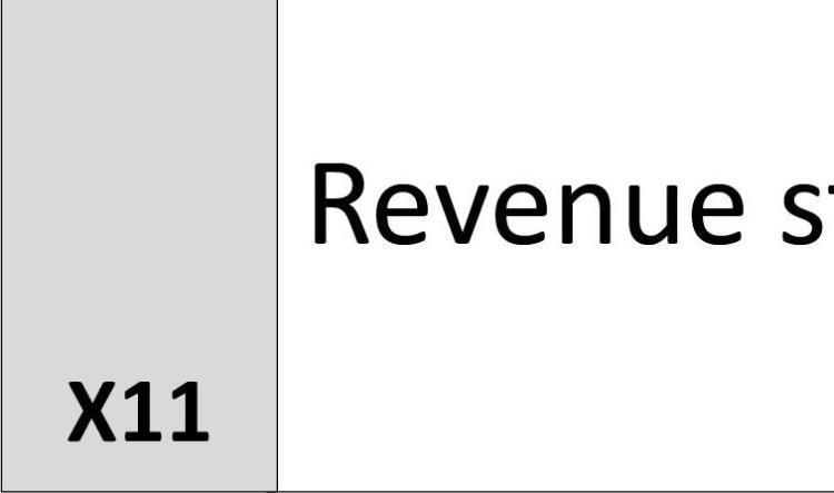 X11 Revenue stream