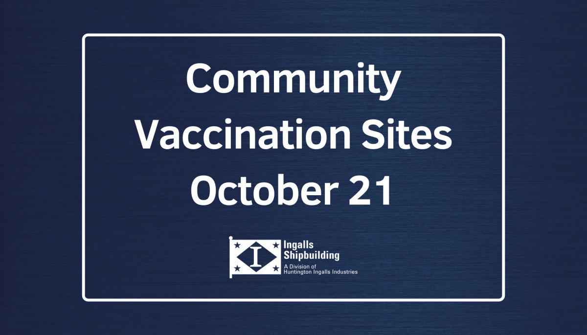 Community Vaccination Sites 10/21