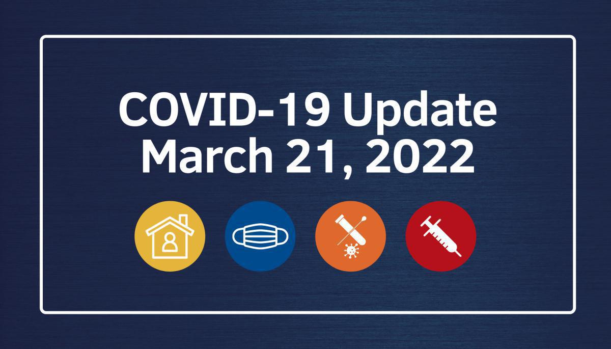 COVID-19 Update March 21, 2022 COVID-19 Update March 21, 2022