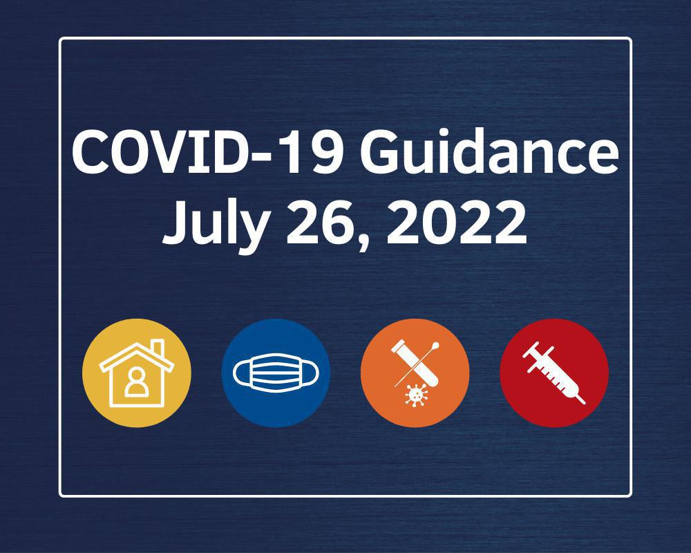 COVID-19 guidance July 2022 COVID-19 guidance July 2022