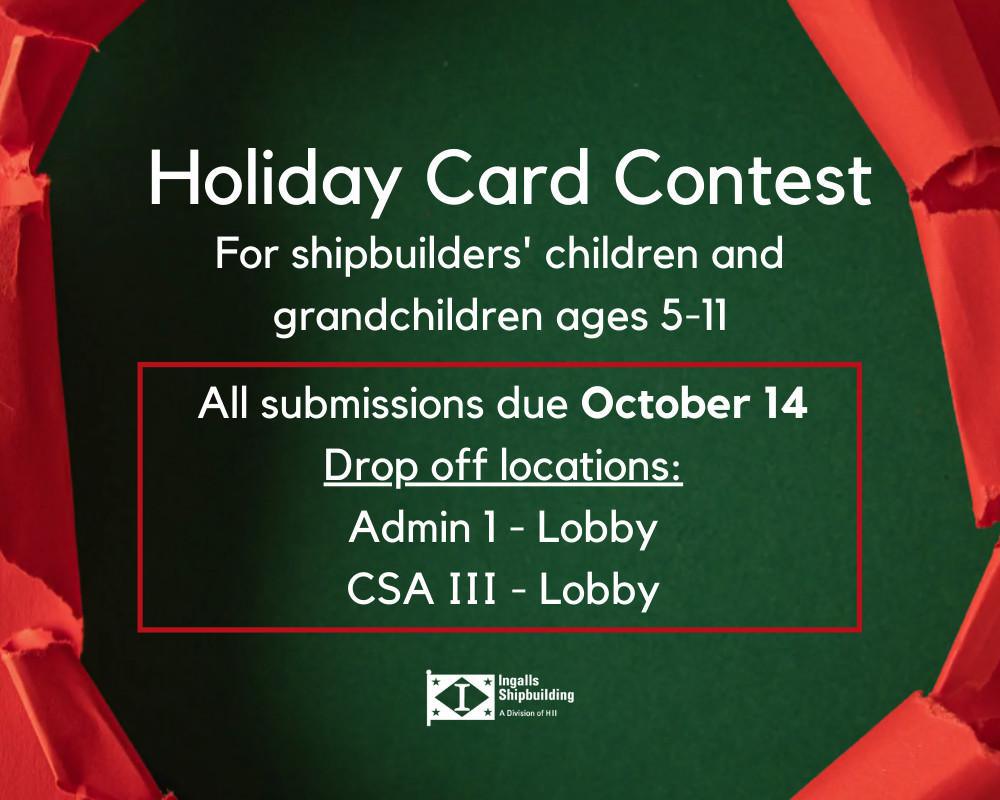 Last week to get in Ingalls Holiday Card Contest submissions