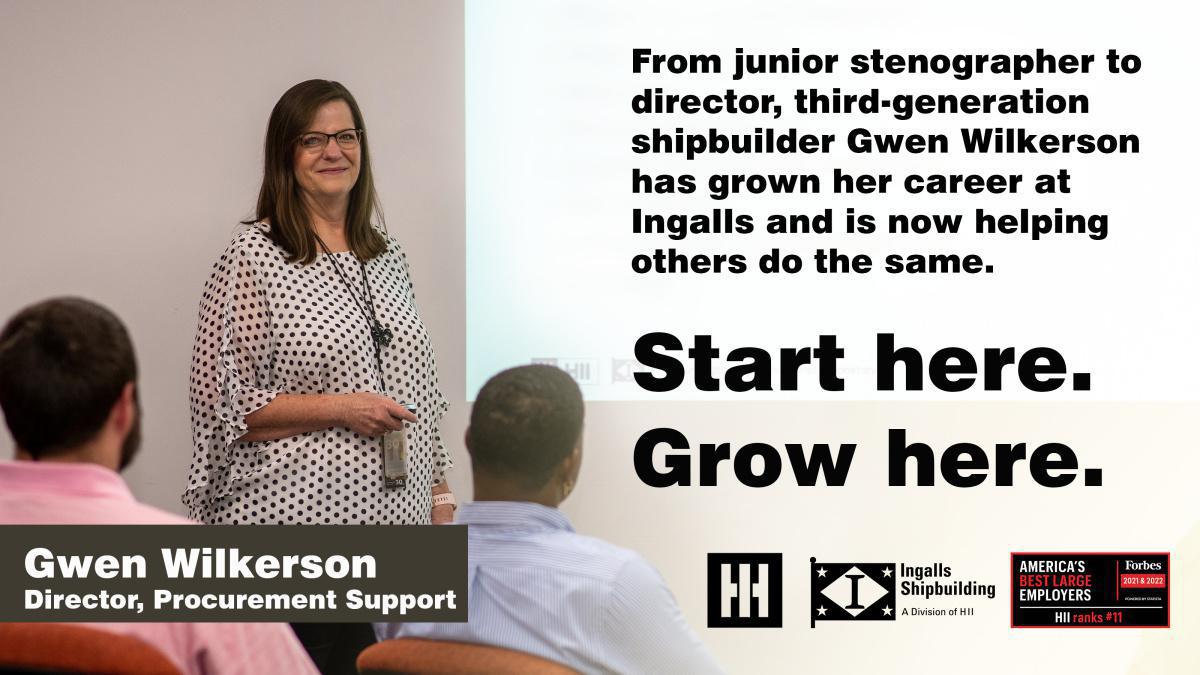 Start here. Grow here. | Gwen Wilkerson, director, Procurement Support Start here. Grow here. | Gwen Wilkerson, director, Procurement Support