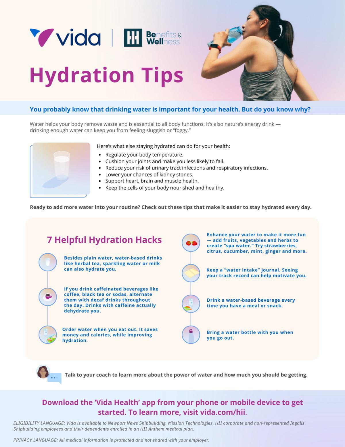 Hydration Tips From Vida Health