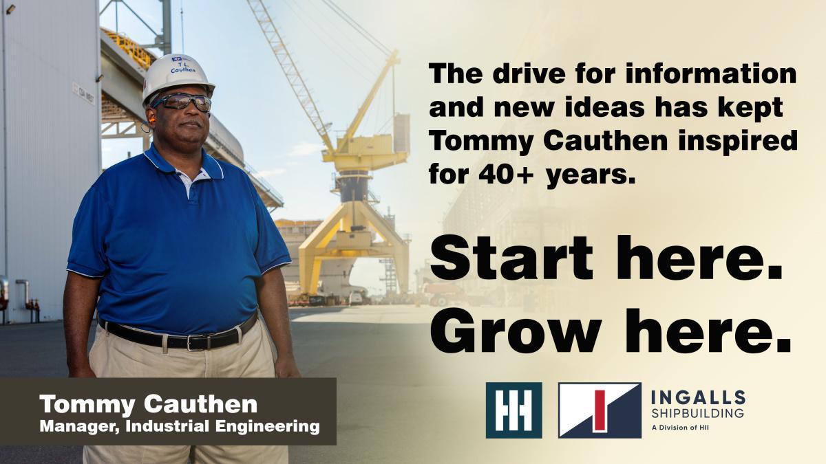 Start here. Grow here. | Tommy Cauthen, manager, Industrial Engineering Start here. Grow here. | Tommy Cauthen, manager, Industrial Engineering