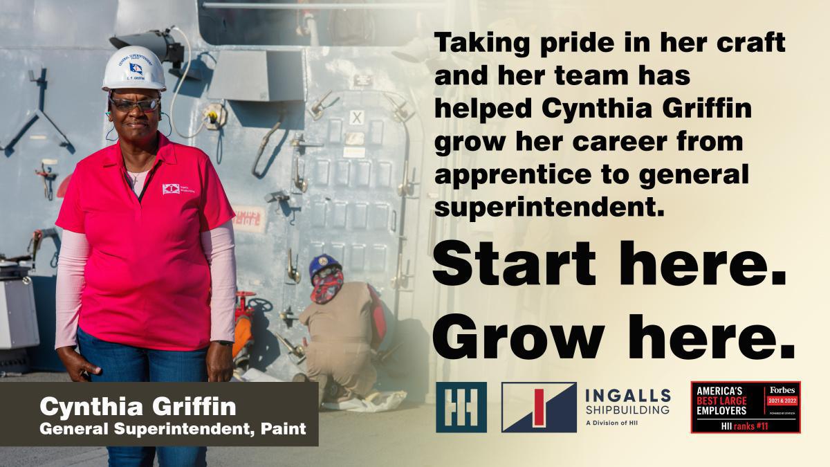Start here. Grow here. | Cynthia Griffin, general superintendent, Paint Start here. Grow here. | Cynthia Griffin, general superintendent, Paint
