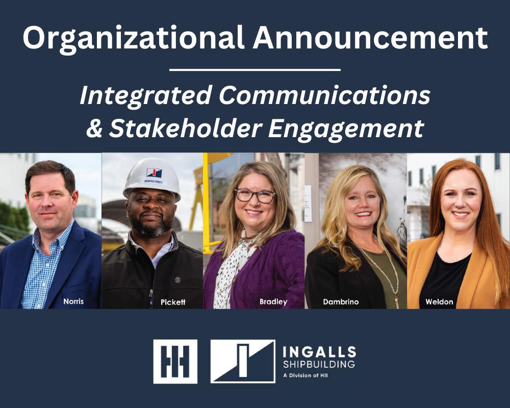 Organizational Announcement | Integrated Communications & Stakeholder Engagement