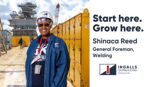 Start Here Grow Here | Shinaca Reed, general foreman, Welding Start Here Grow Here | Shinaca Reed, general foreman, Welding
