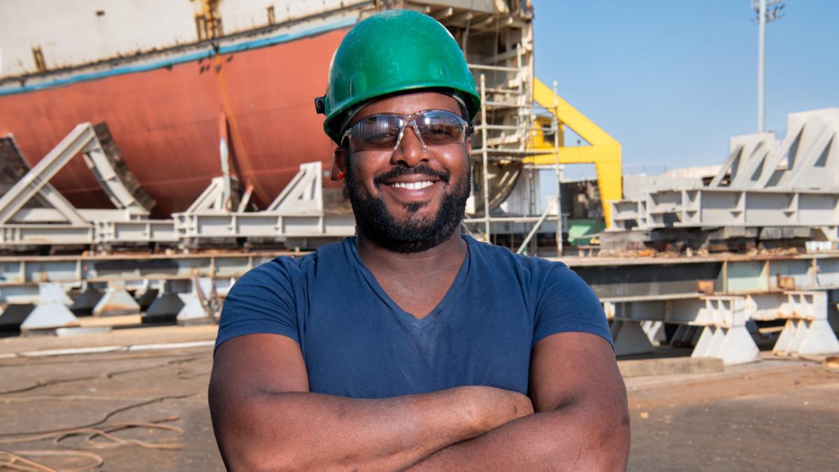 Shipbuilder Spotlight | Francois Roach, Pipefitter Helper Apprentice  Shipbuilder Spotlight | Francois Roach, Pipefitter Helper Apprentice