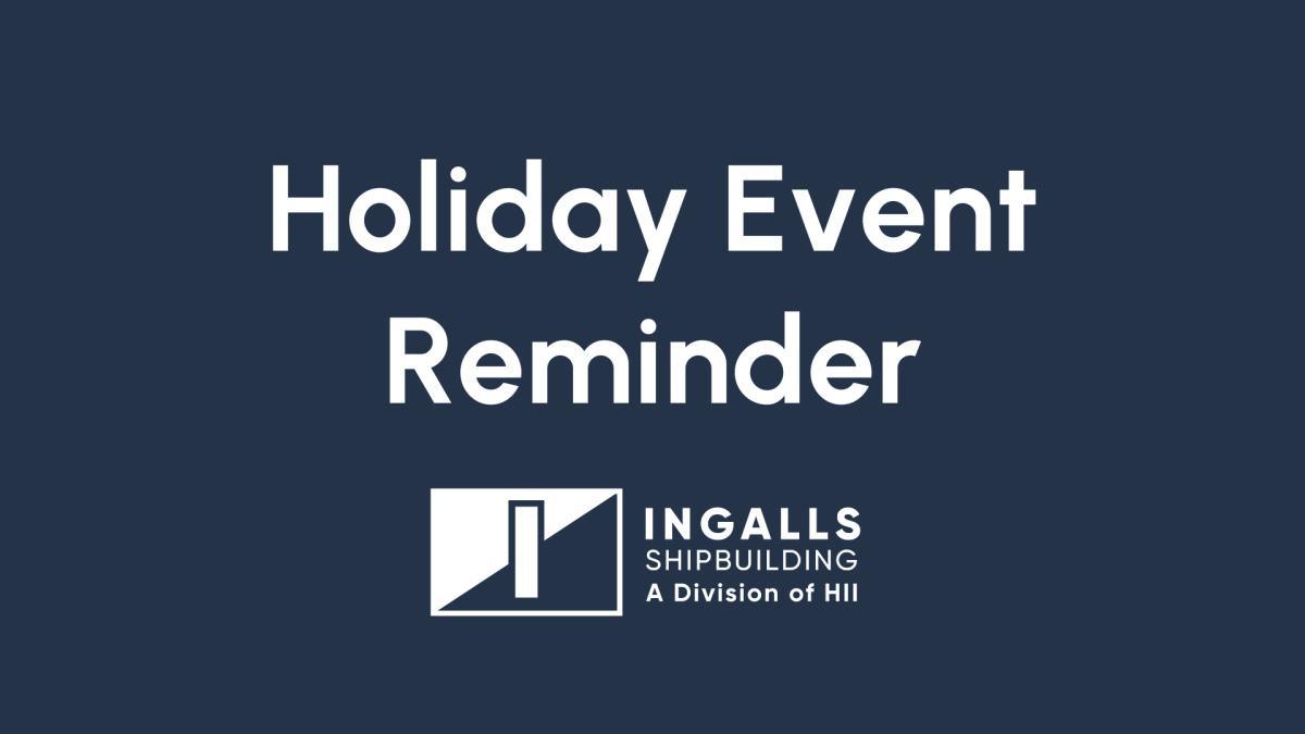 Reminder | Holiday Celebrations