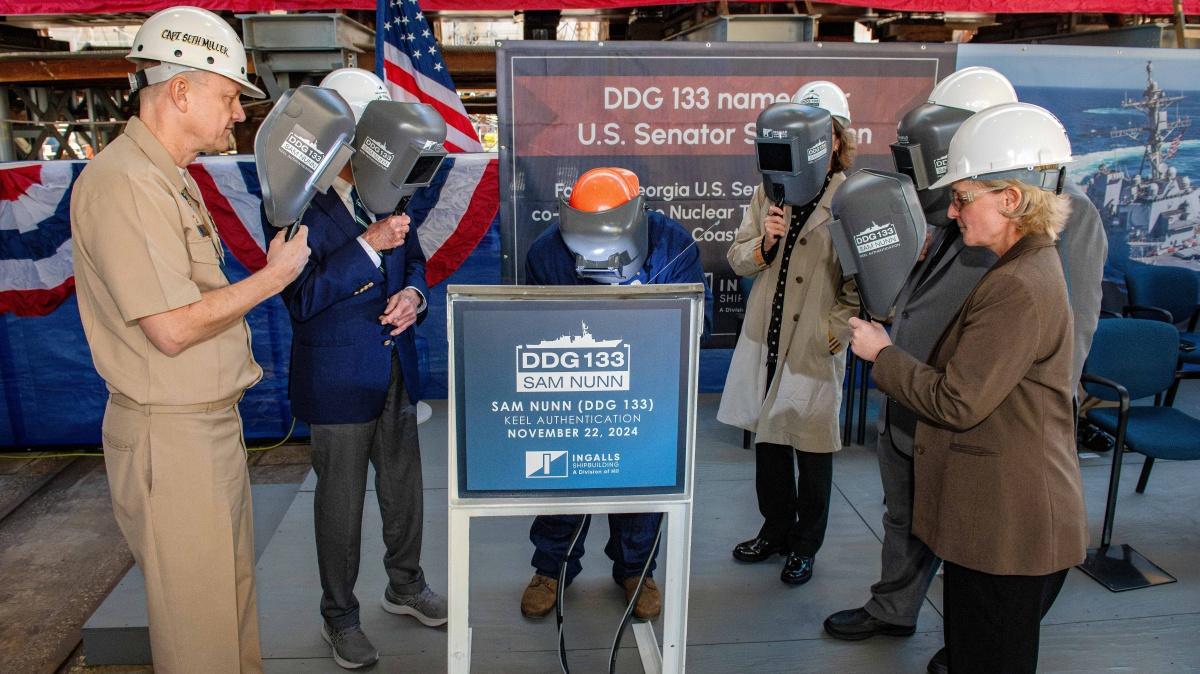 Ingalls authenticates keel of destroyer Sam Nunn (DDG 133)