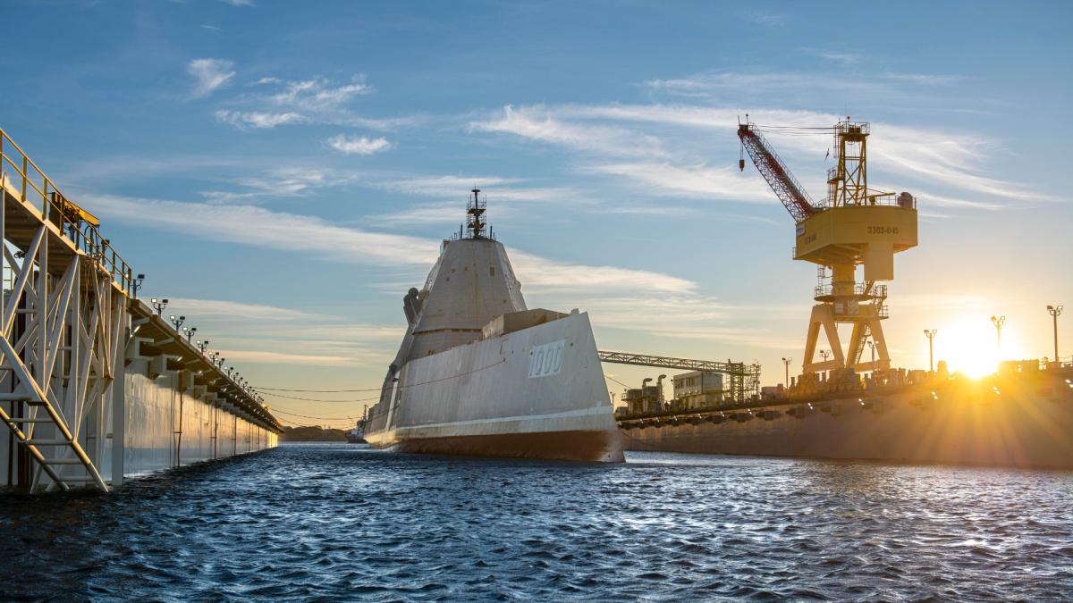 Ingalls undocks USS Zumwalt (DDG 1000)