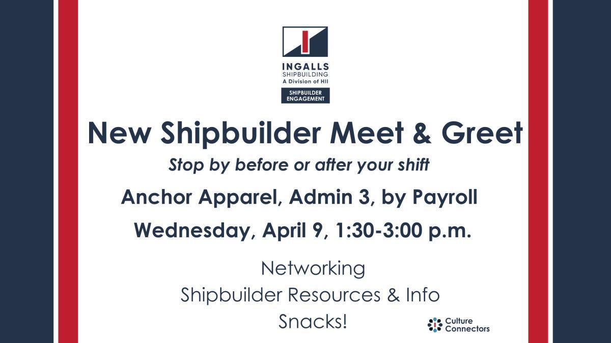 New Shipbuilder Meet & Greet | April 9 