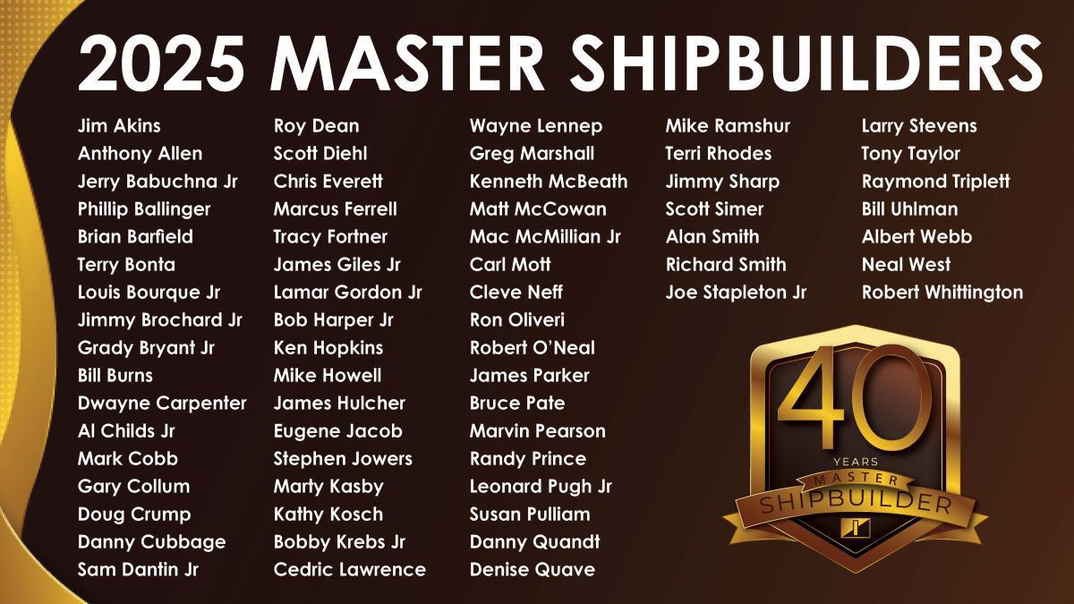 Congratulations, Master Shipbuilders | Thank you for your service!