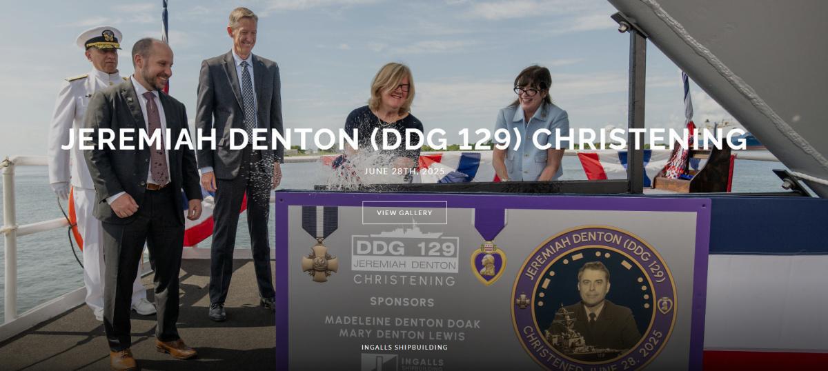Jeremiah Denton (DDG 129) Christening | Photo Gallery