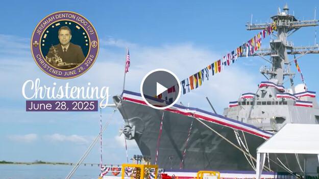  VIDEO | Highlights from the christening of Jeremiah Denton (DDG 129)