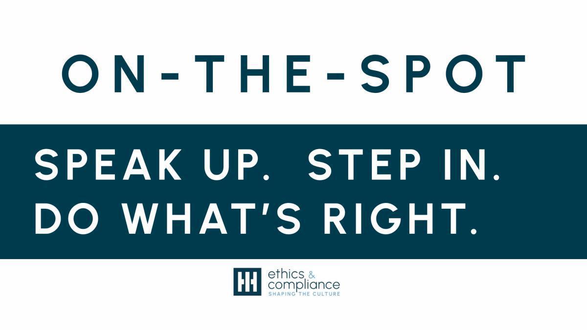 On-the-Spot Ethics | Ethics & Compliance Awareness Month