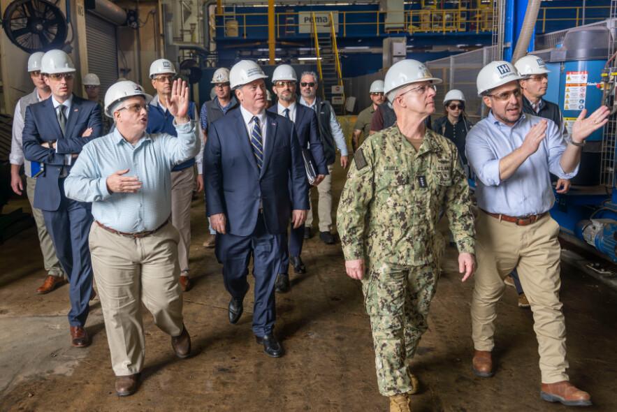 Ingalls hosts Secretary of the Navy and Top Naval Leaders 