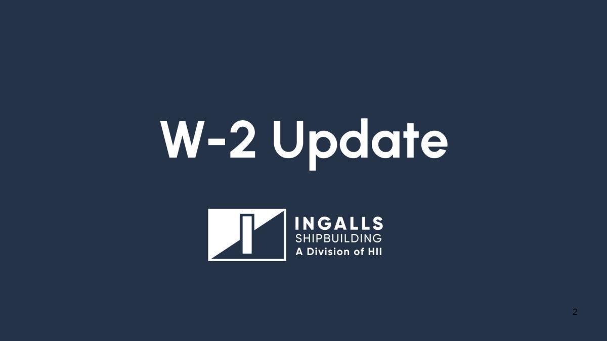 W-2 Update