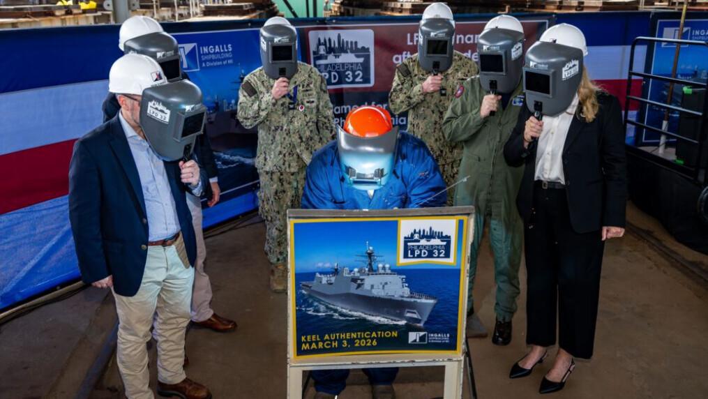 Ingalls Shipbuilding Authenticates Keel of Philadelphia (LPD 32)