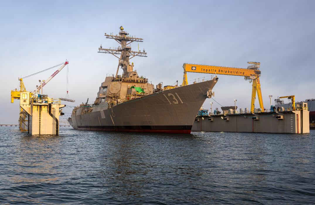 Ingalls Shipbuilding Launches Guided Missile Destroyer George M. Neal (DDG 131)