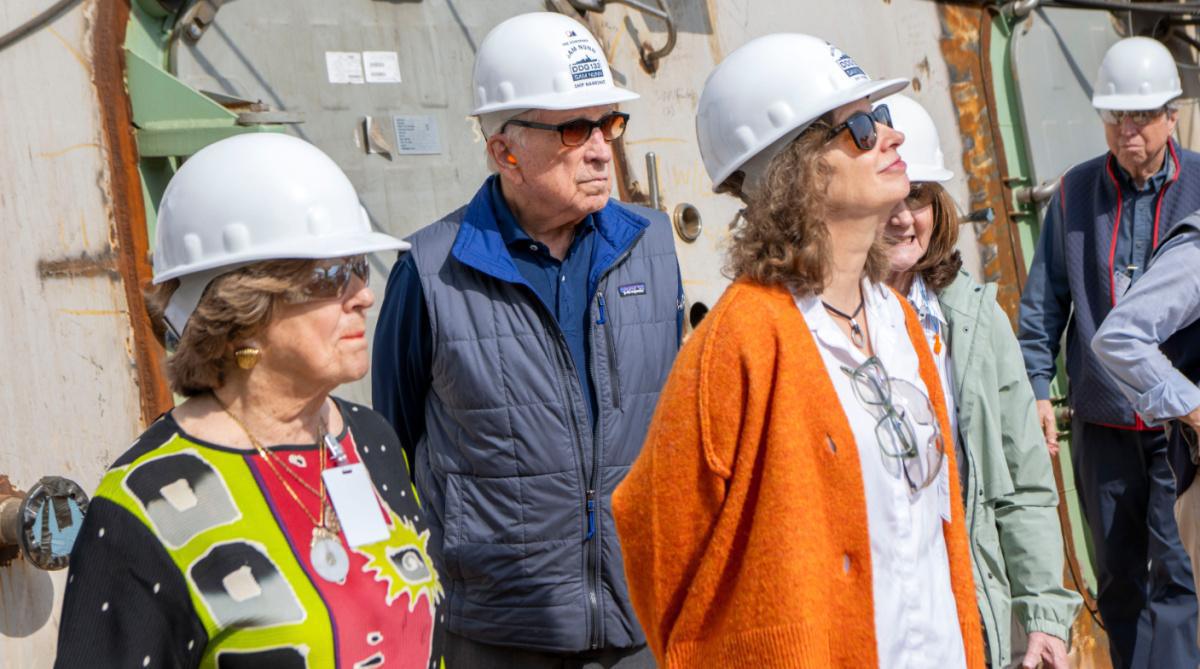 Former Sen. Sam Nunn Visits Ingalls FOR Update on His Namesake Destroyer