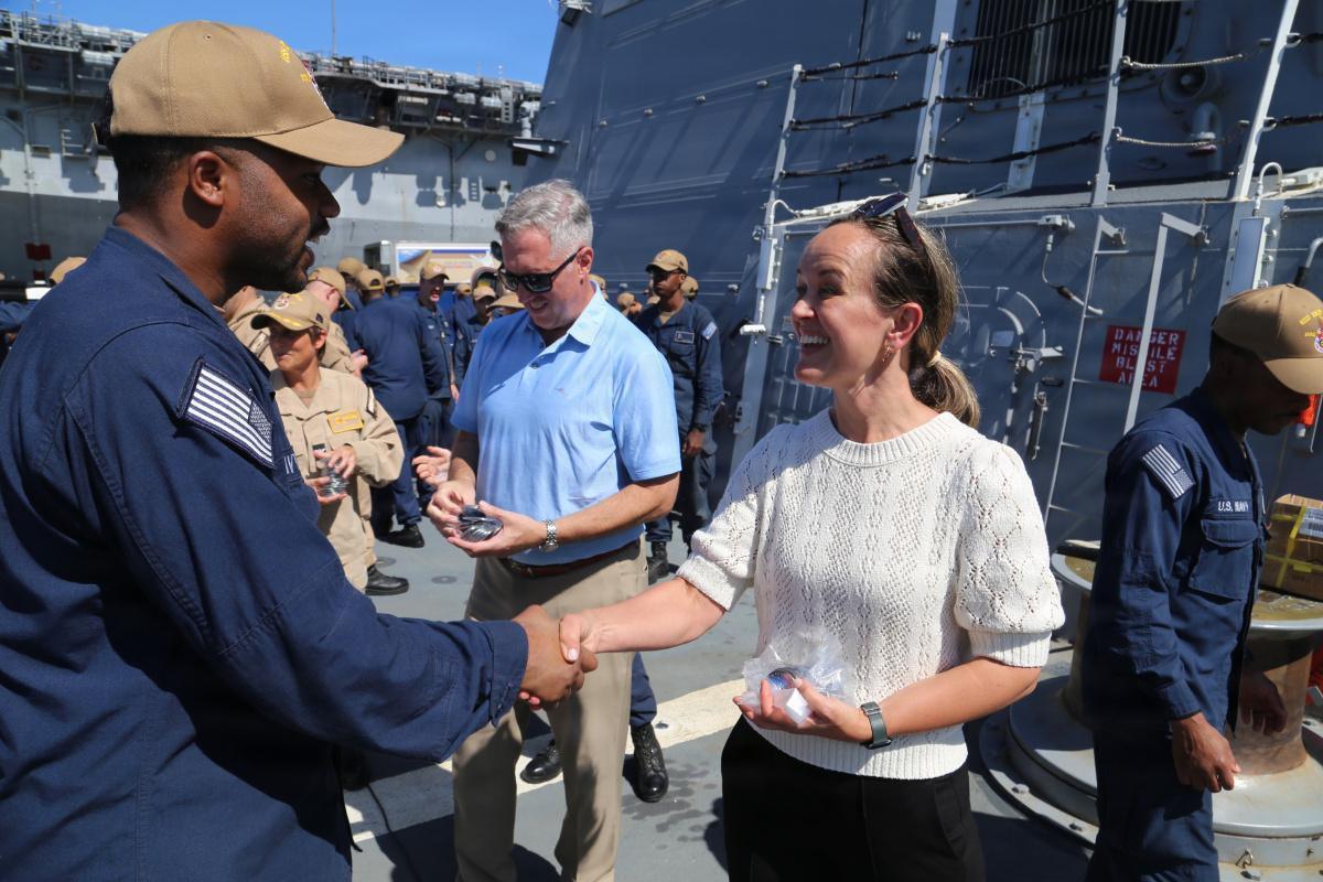 Ted Stevens' family visits namesake destroyer in San Diego ahead of Alaska commissioning Ted Stevens' family visits namesake destroyer in San Diego ahead of Alaska commissioning