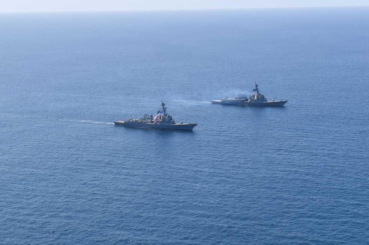 Ships in Action | Pre-Commissioning Unit Ted Stevens, USS Daniel Inouye sail together Ships in Action | Pre-Commissioning Unit Ted Stevens, USS Daniel Inouye sail together