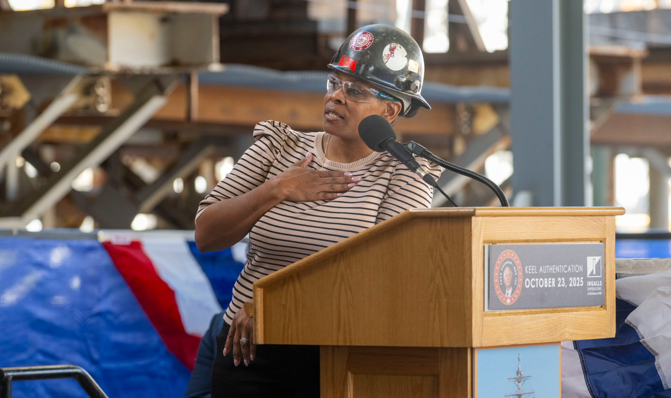 DDG 135 Keel Authentication Pledge | Sophia Dixon, Carpenter