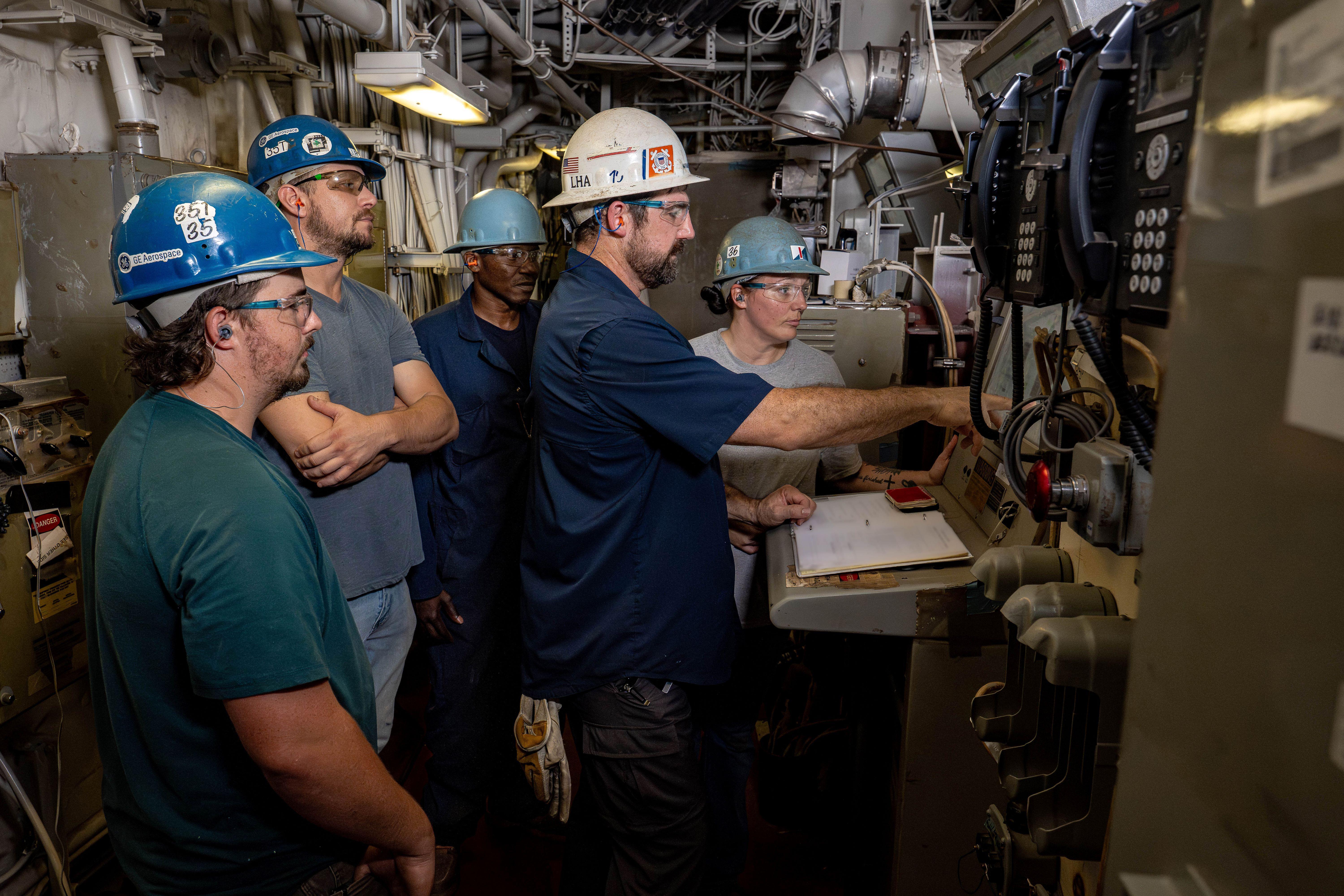 Ship milestone: LHA 8 achieves first main engine light-off