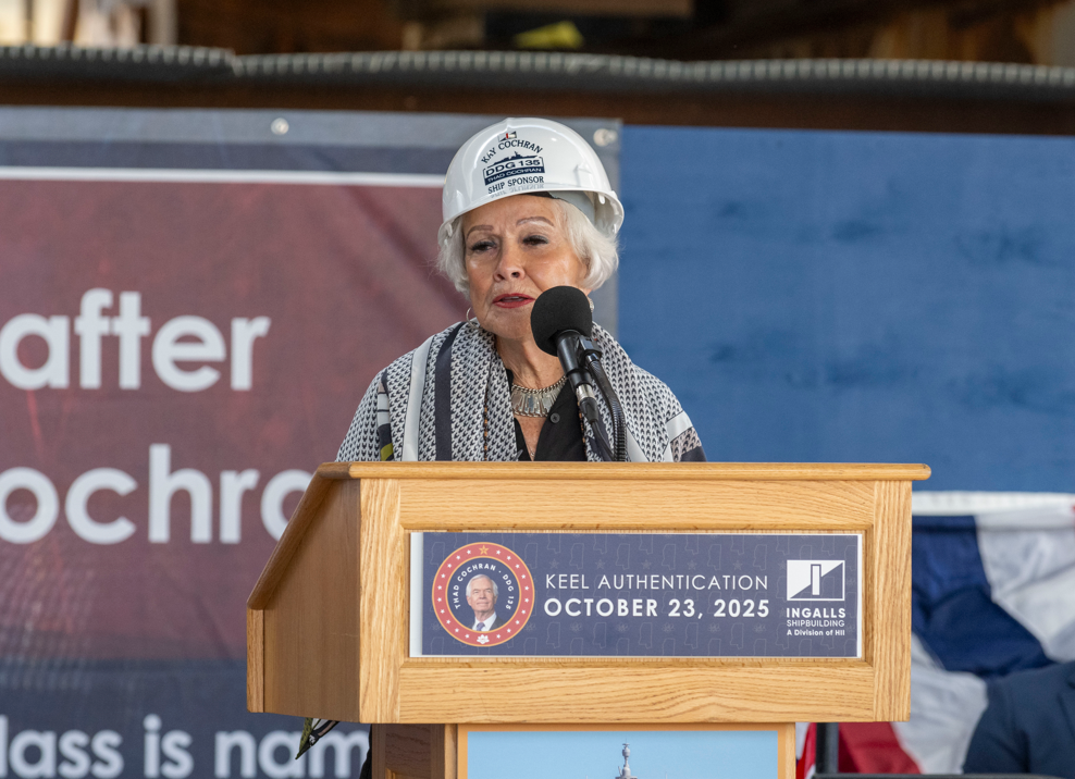 DDG 135 Ship Sponsor | Kay Bowen Webber Cochran