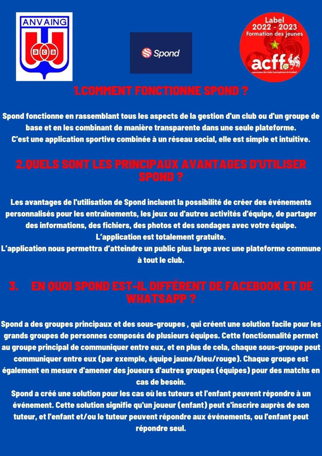 Application Spond Application Spond