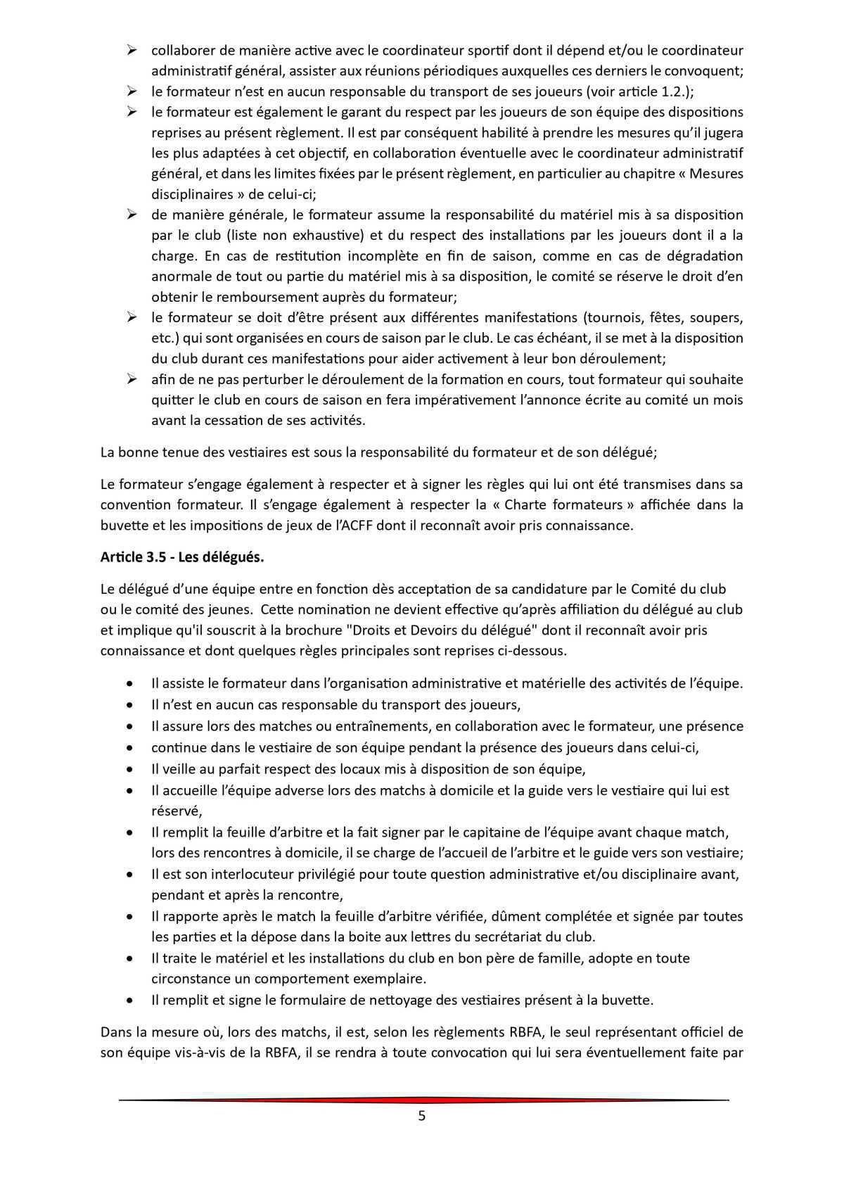 Règlement d'ordre intérieur. Règlement d'ordre intérieur.