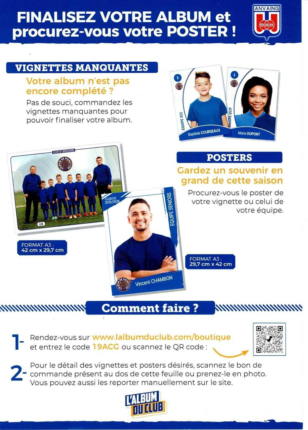 Finalisez votre album et procurez-vous votre poster!