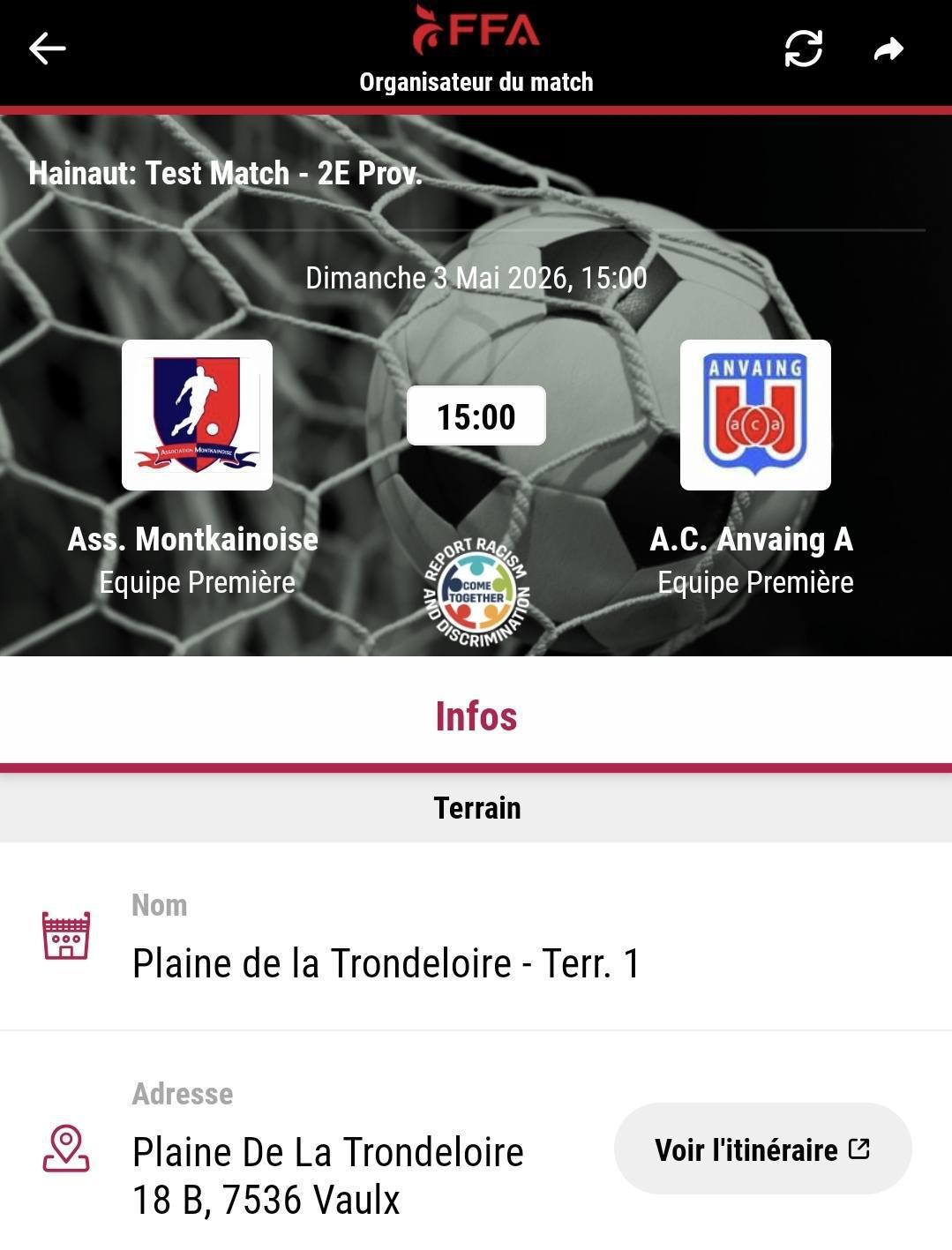 Programme du week-end (3/05/2026).