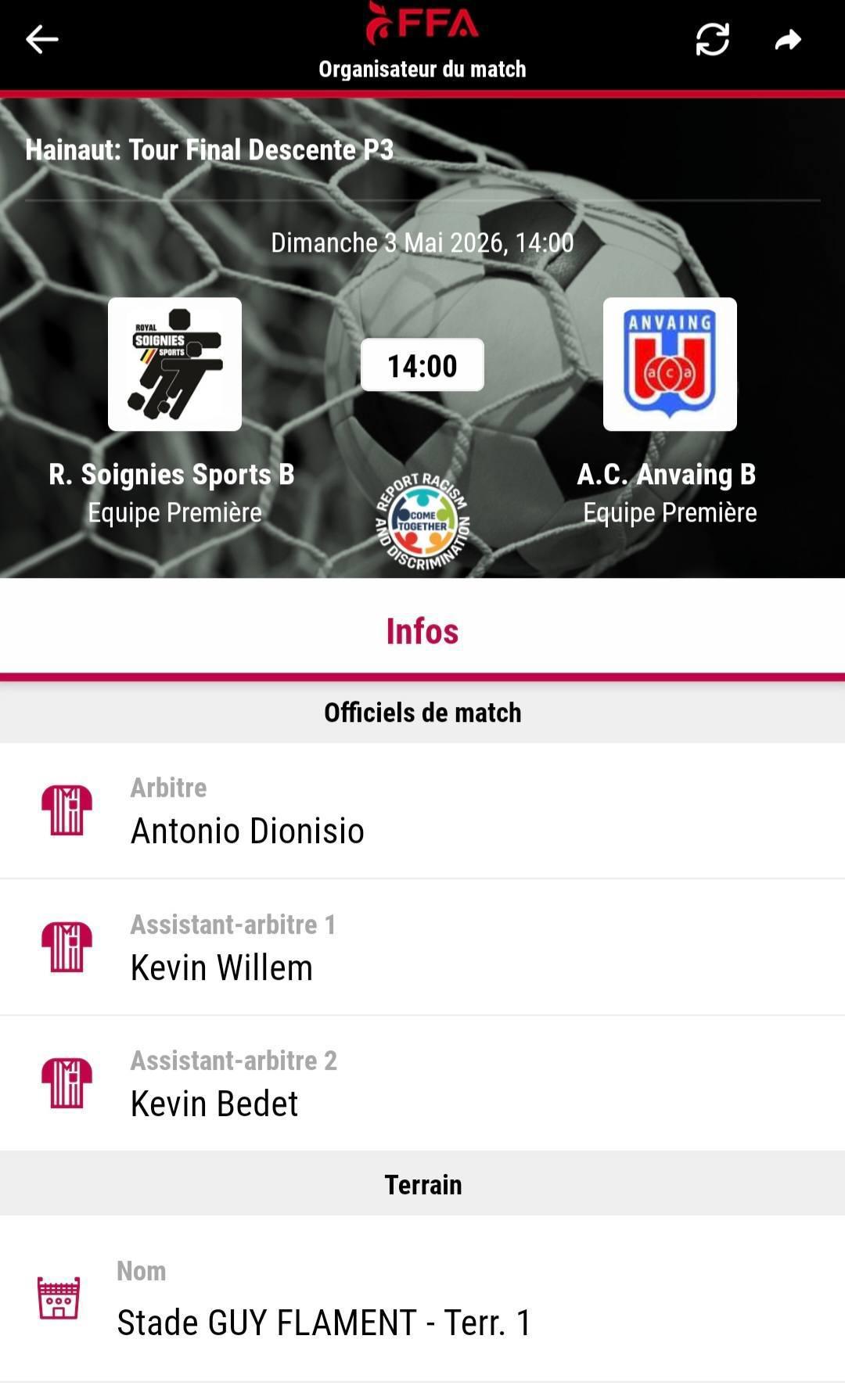 Programme du week-end (3/05/2026).