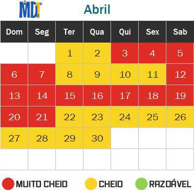 Calendário de lotação dos parques de Orlando