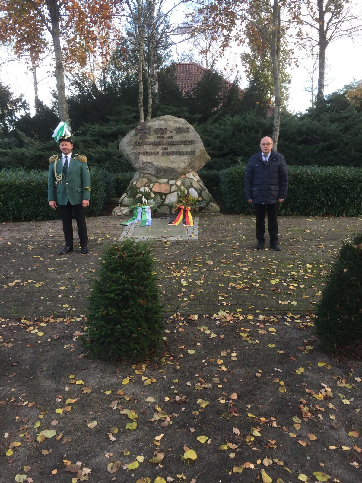 Volkstrauertag in Renkenberge während der Corona-Pandemie