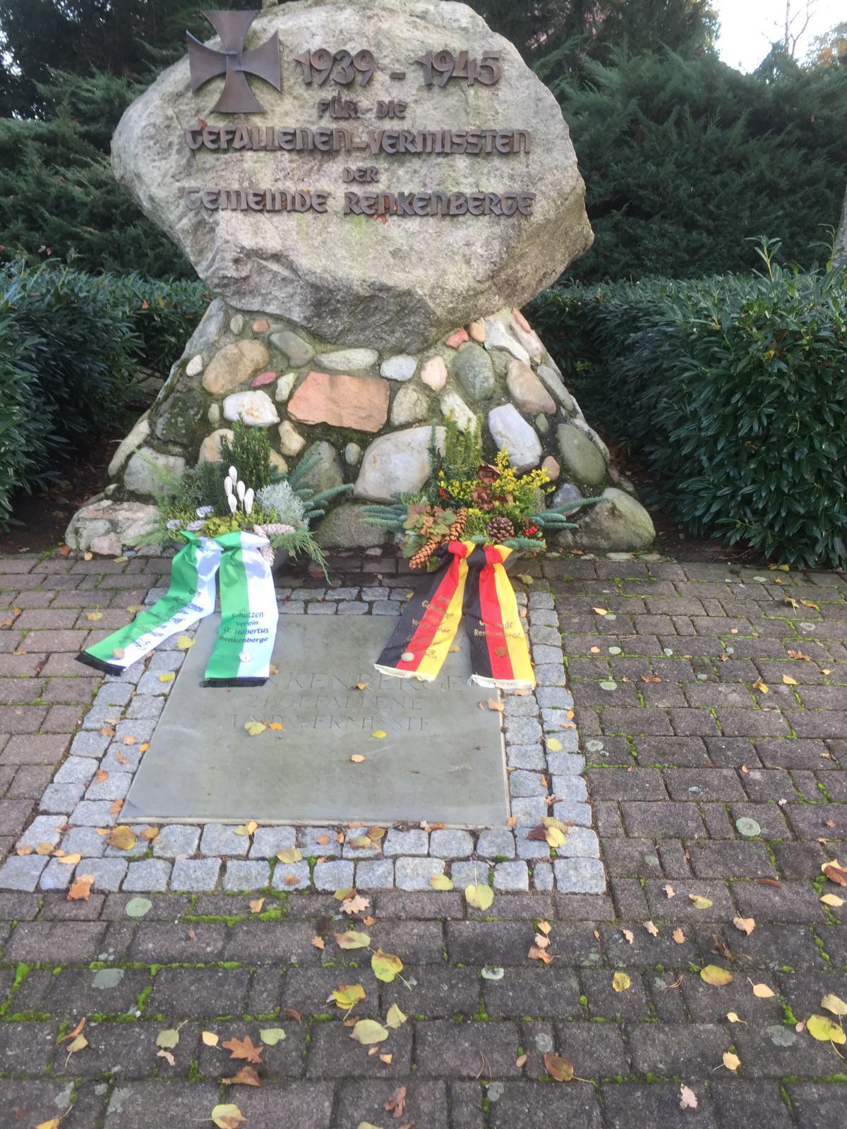 Volkstrauertag in Renkenberge während der Corona-Pandemie Volkstrauertag in Renkenberge während der Corona-Pandemie