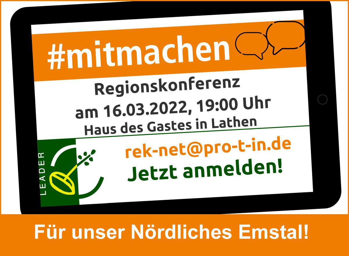 Nördliches Emstal auf dem Weg zur LEADER-Region - Regionskonferenz am 16.03.2022 in Lathen