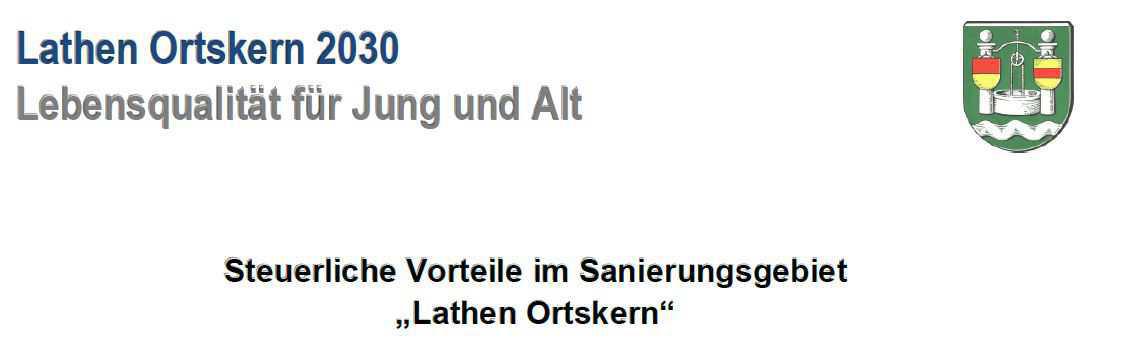 Von der Sanierungsidee zur Steuerabschreibung - "Lathen Ortskern" Von der Sanierungsidee zur Steuerabschreibung - "Lathen Ortskern"