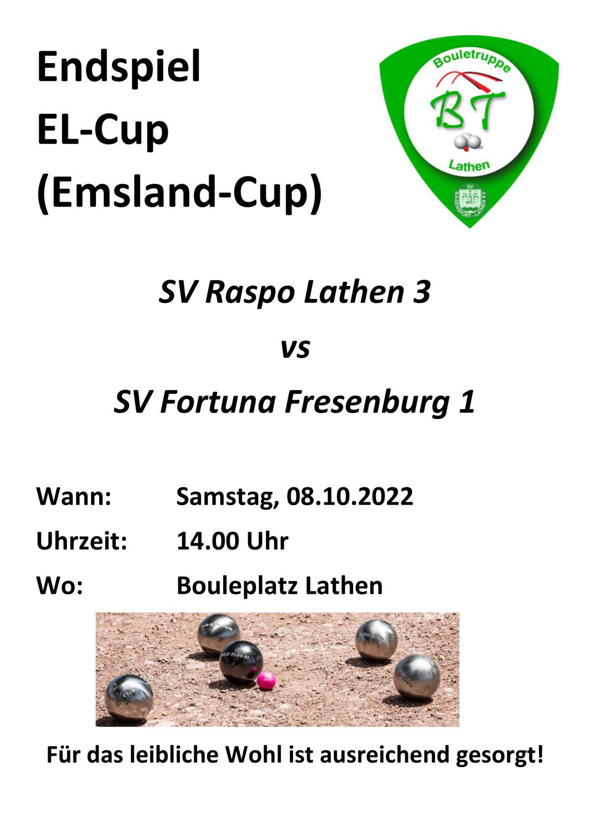 Endspiel EL-Cup Raspo Lathen - Fortuna Fresenburg