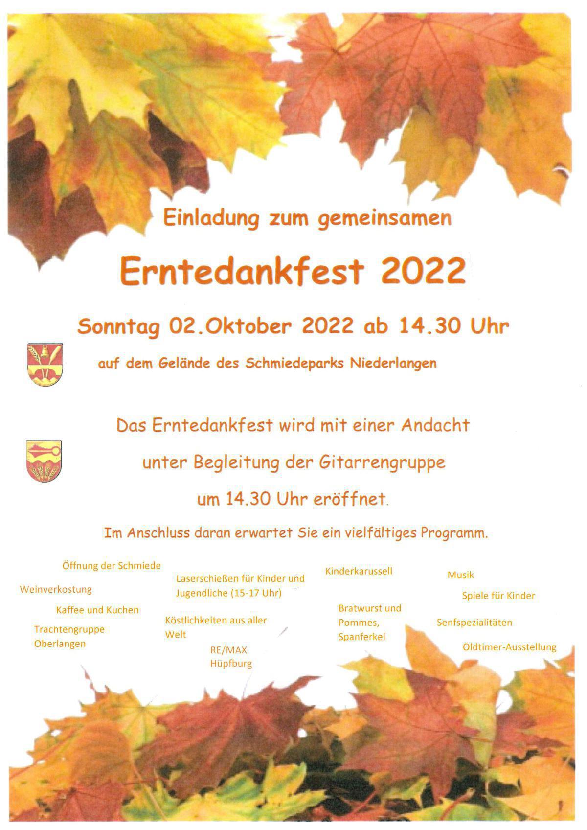 Erntedankfest in Niederlangen Erntedankfest in Niederlangen