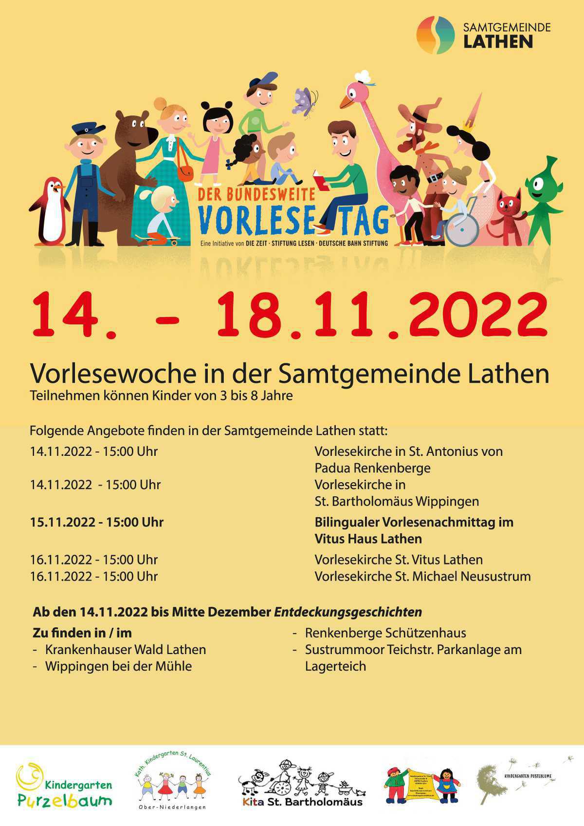 Vorlesewoche für die Kleinen und Entdeckungsgeschichten im Wald Vorlesewoche für die Kleinen und Entdeckungsgeschichten im Wald