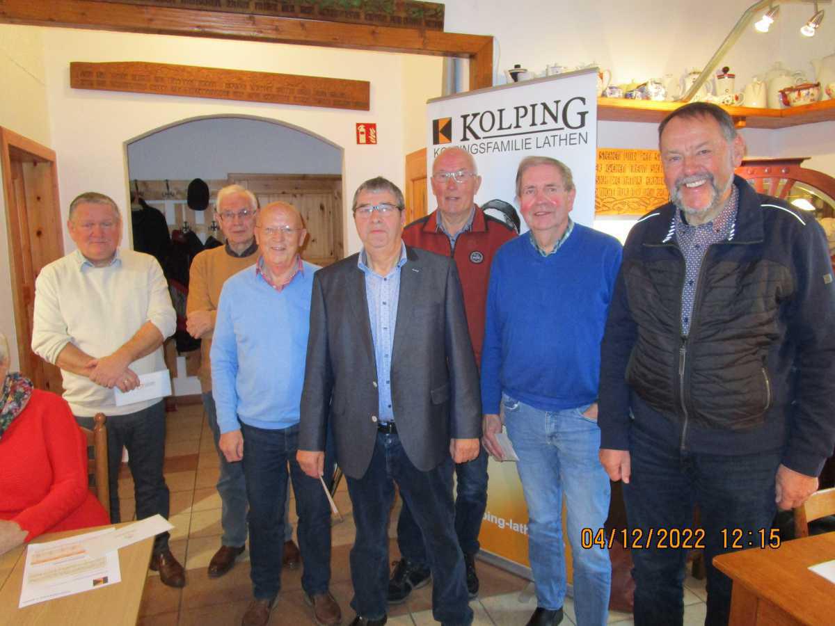 Mitgliederversammlung der Kolpingsfamilie Lathen Mitgliederversammlung der Kolpingsfamilie Lathen